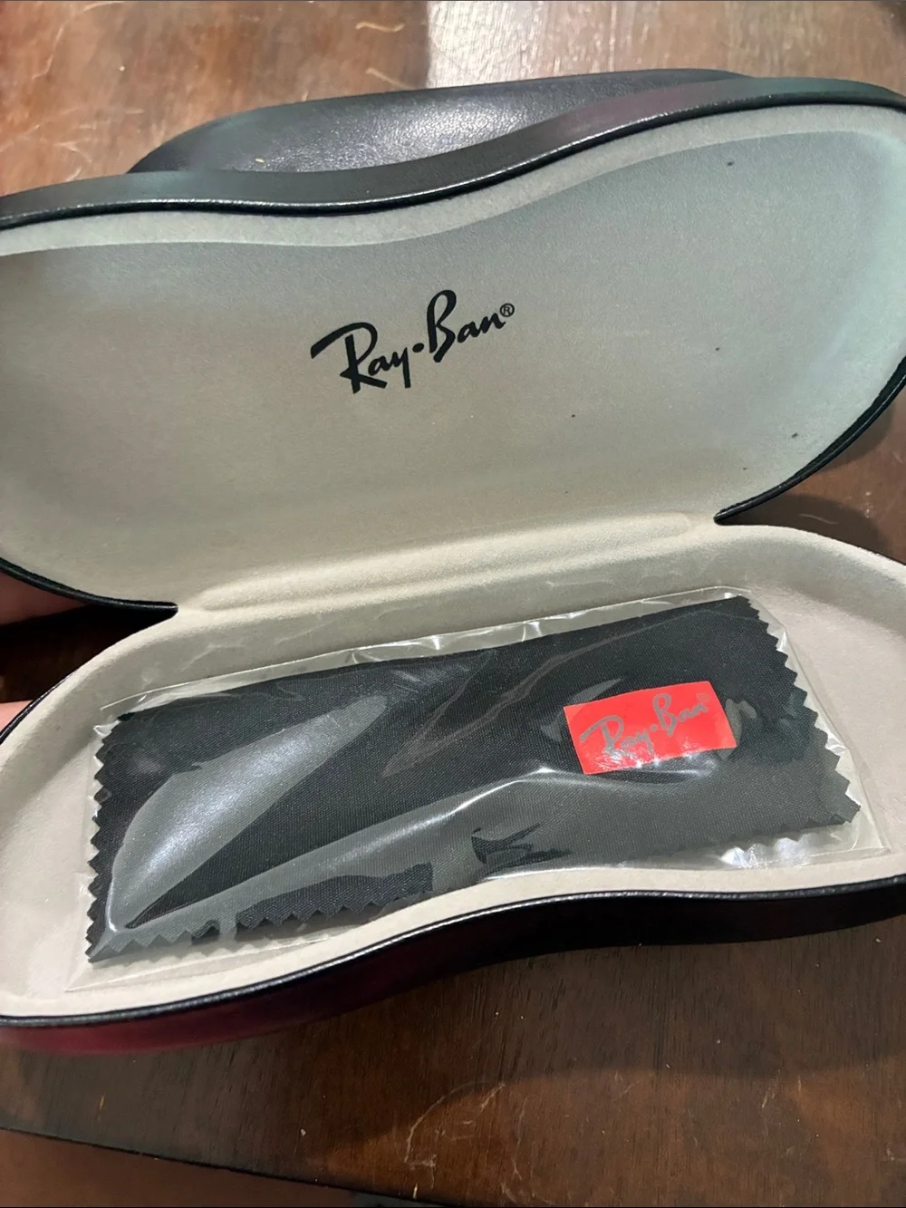 Ray-Ban Black Leatherette Hard Sunglass Cases - Pair